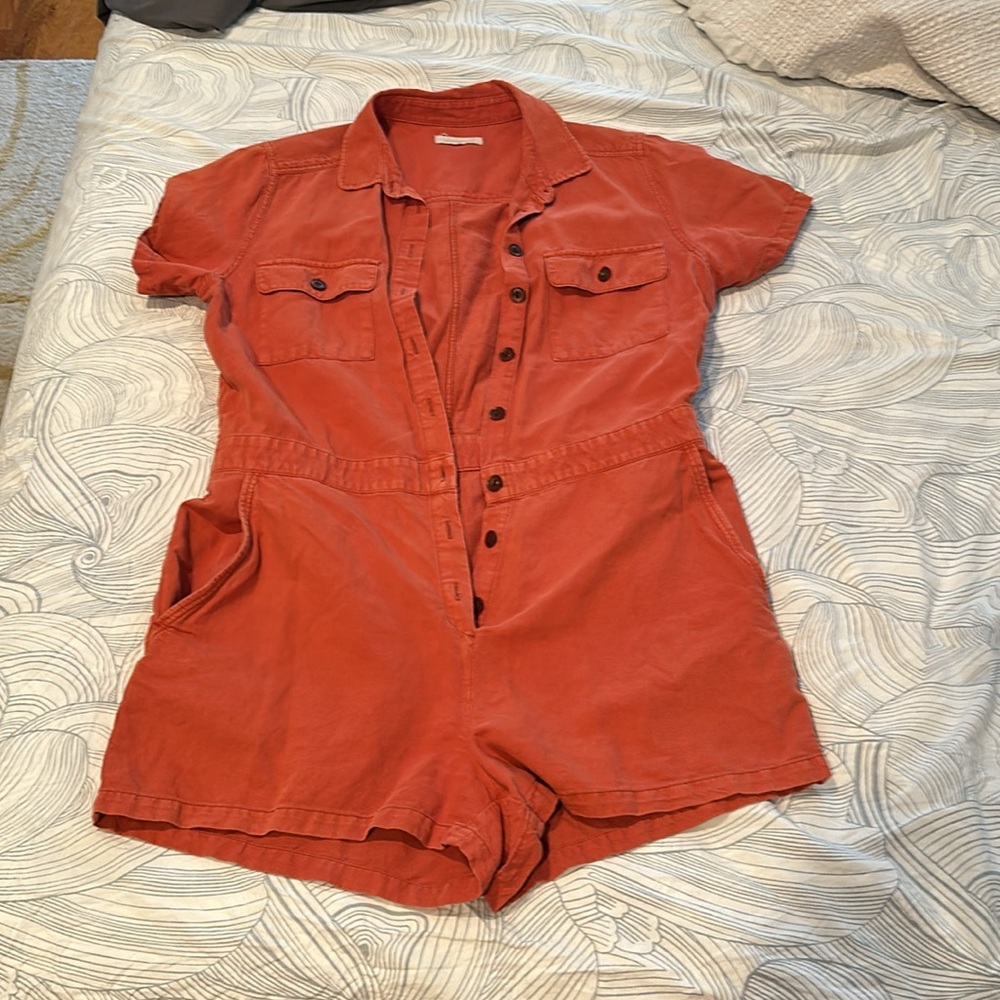 Outerknown SEA Suit Shortall Red Rock Medium